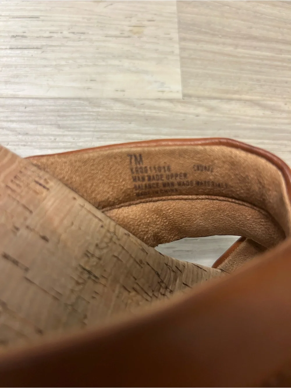 Korks Sandals Faithe Platform Wedge Slip On Tan Crossover Casual Women 7M Boho